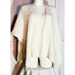 Chicos Cardigan Shrug Ivory with pattern Regular One size fits all